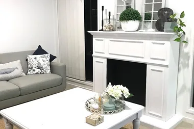 Incredible hack turns a $50 TV unit into a Hamptons-style fireplace