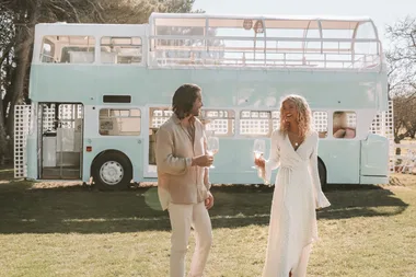 Couple turn an old bus into an amazing cellar door