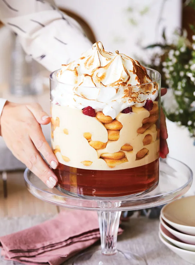 Rose and vanilla zabaglione trifle recipe