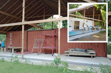 A shipping container is transformed into a stunning Vanuatu holiday house