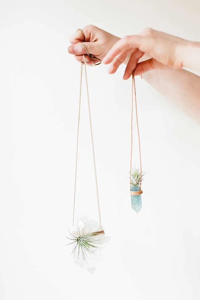 DIY crystal planters