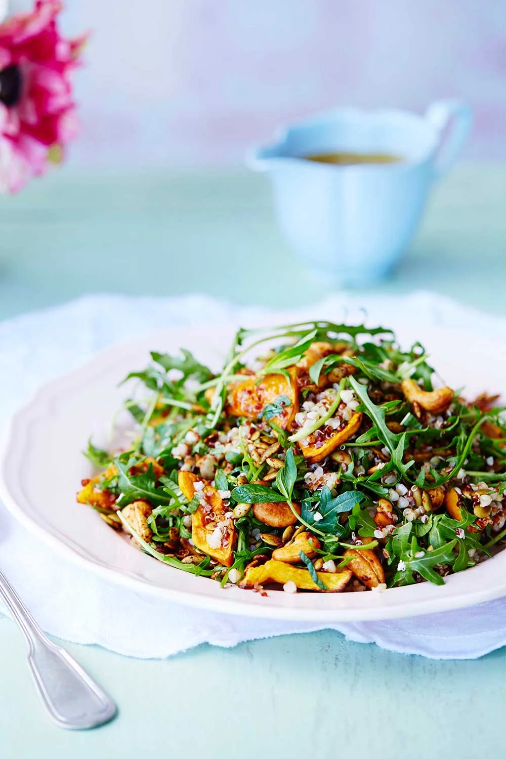 Sriracha Roasted Pepita & Cashews with Buckwheat Pumpkin Salad