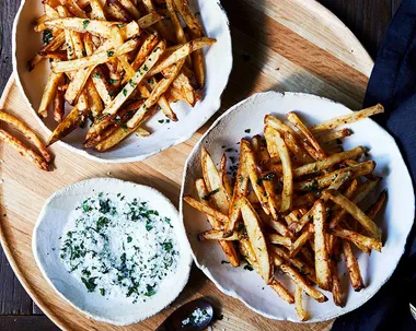 Seasoned baked french fries