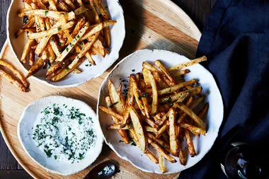 Seasoned baked french fries