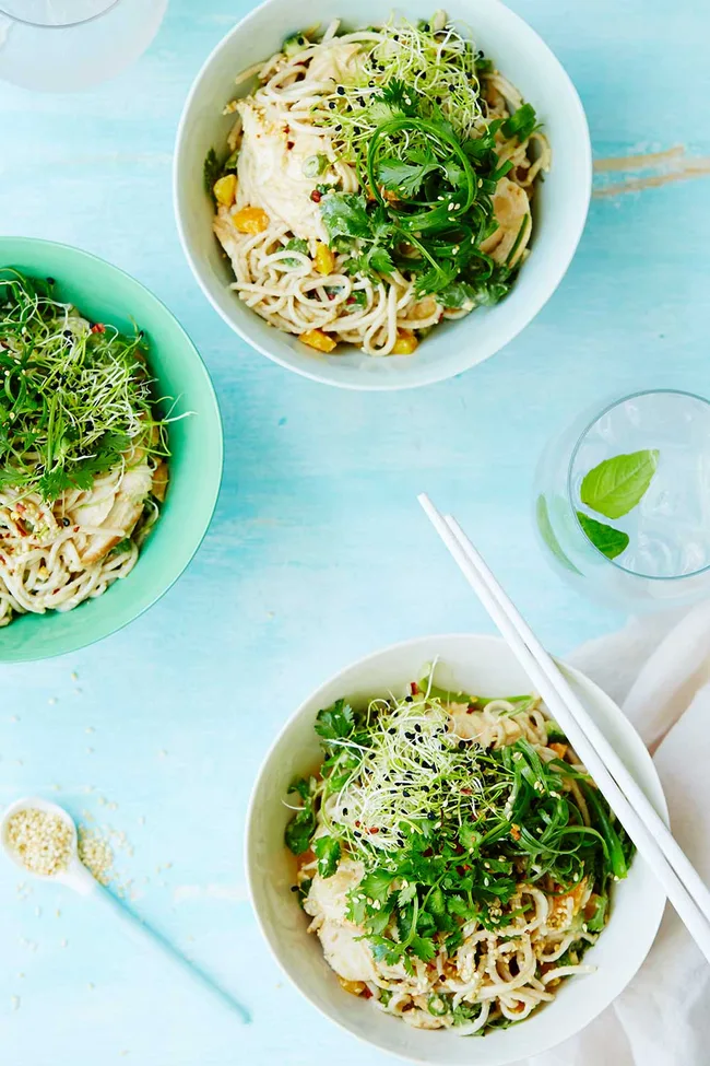 Chicken soba noodle salad