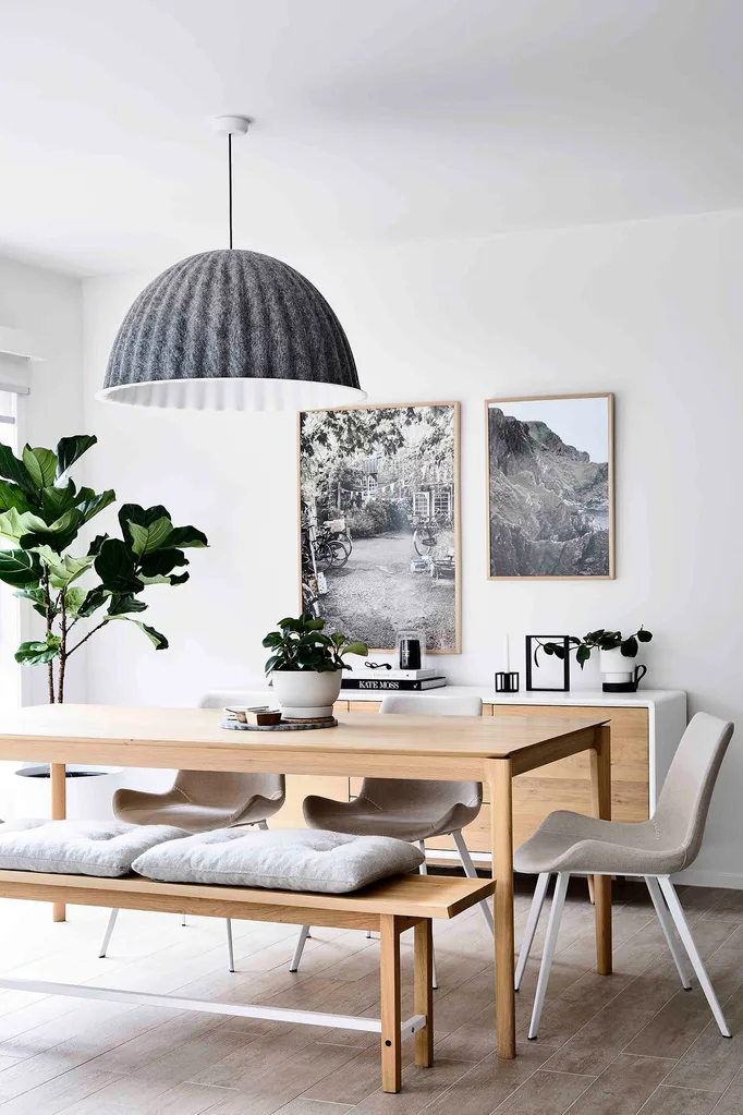 When Az suggested the Muuto ‘Under The Bell’ pendant light for the dining space, Jamie thought it was too big, but grew to love it. “It emits a beautiful light and helps define the zone,” explains Jamie.