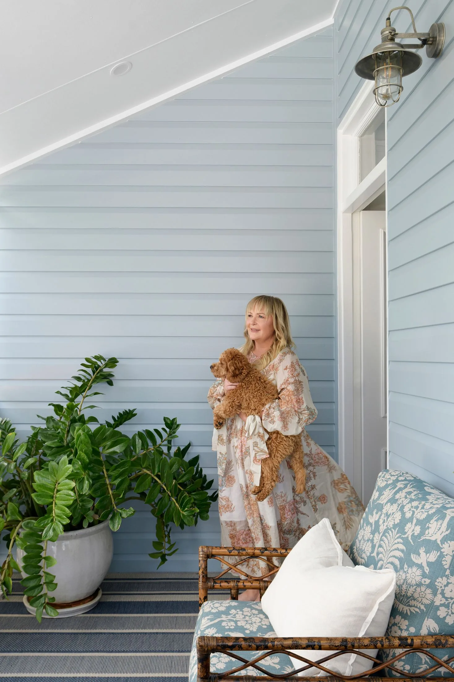 pale blue queenslander verandah