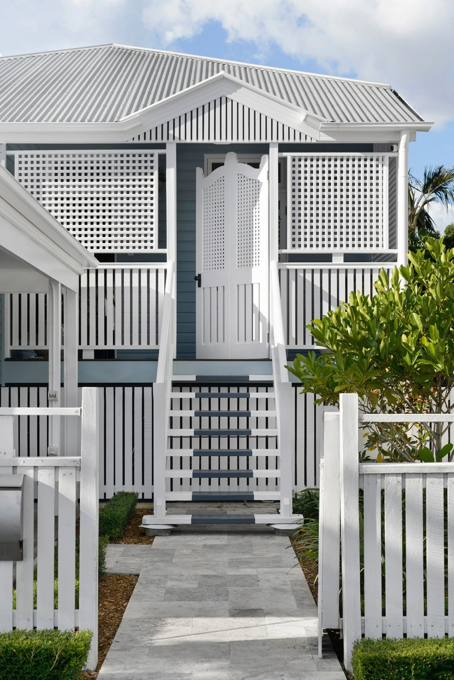 white queenslander cottage exterior