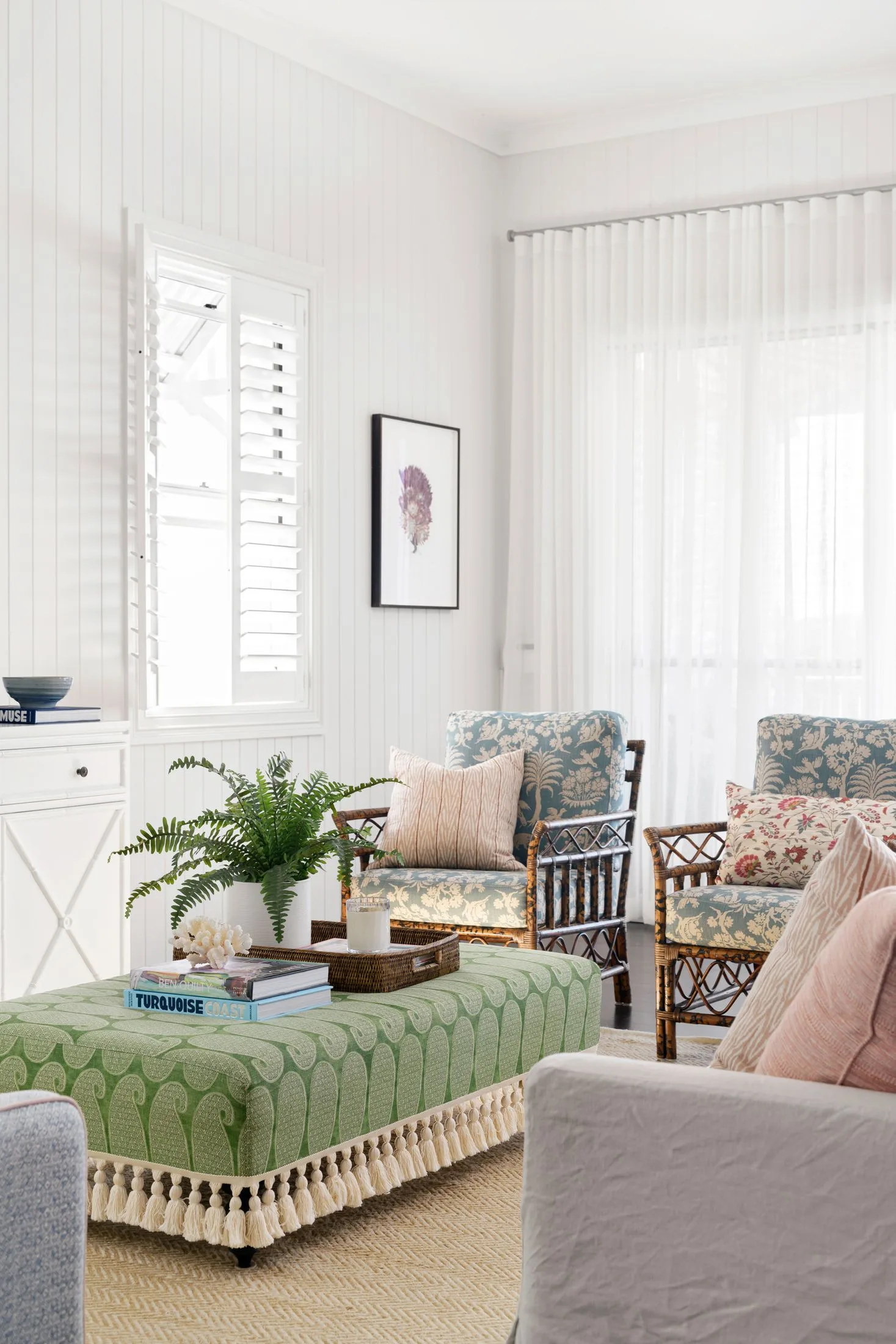 renovated workers cottage living room vj panelled walls