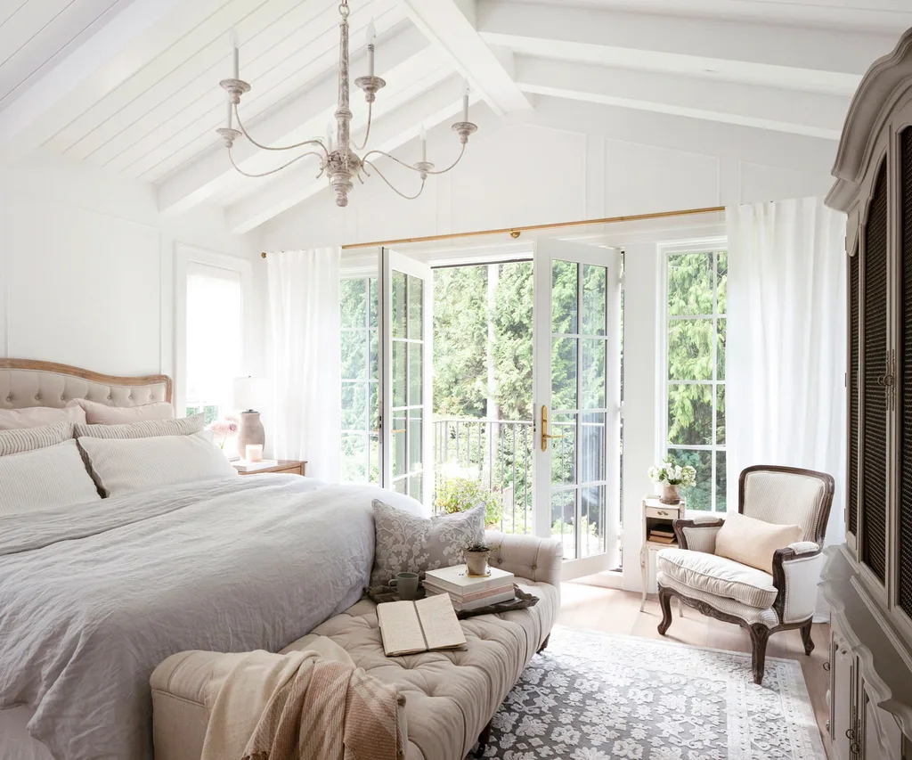 main-bedroom-french-doors-timber-vaulted-ceiling