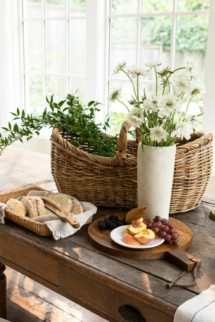 dining-table-cheese-platter-bread-basket