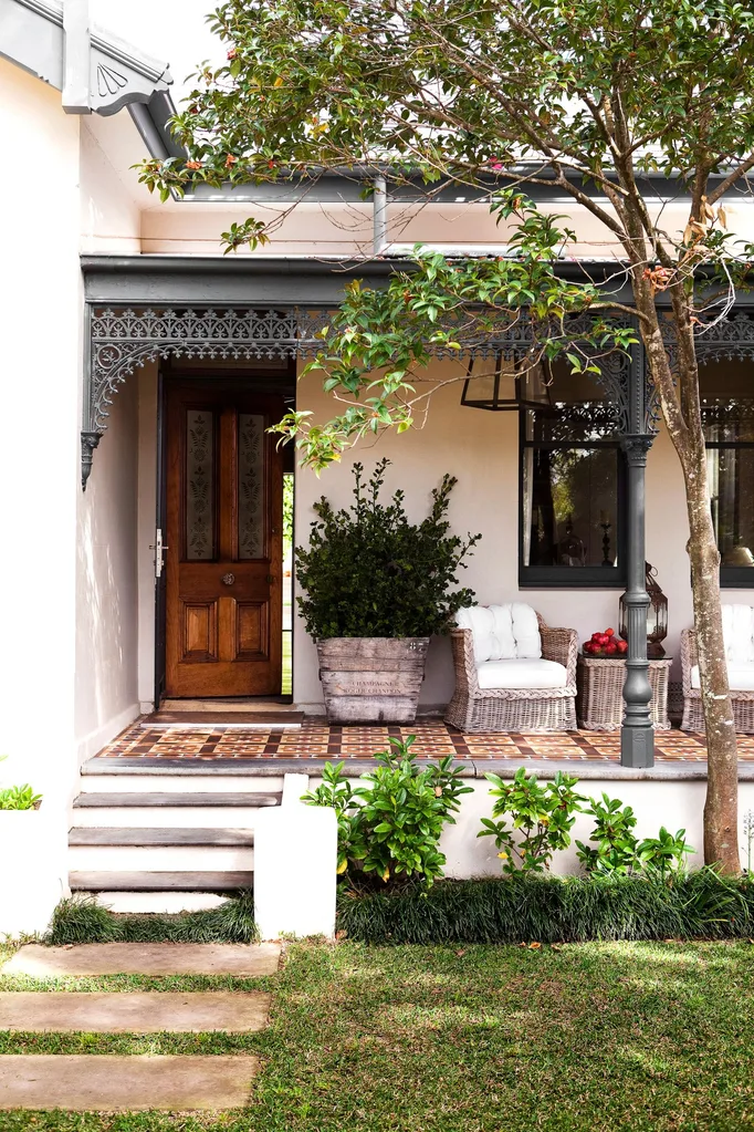 heritage home with patterned front verandah