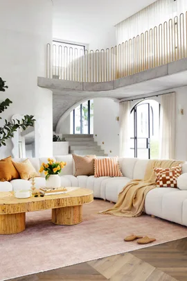 contemporary living room mezzanine trit sofa