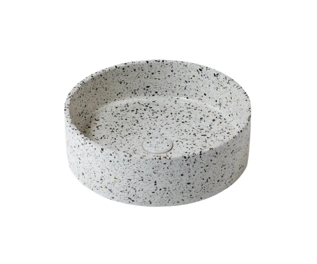 Eight Quarters Terrazzo Circle Basin and Waste