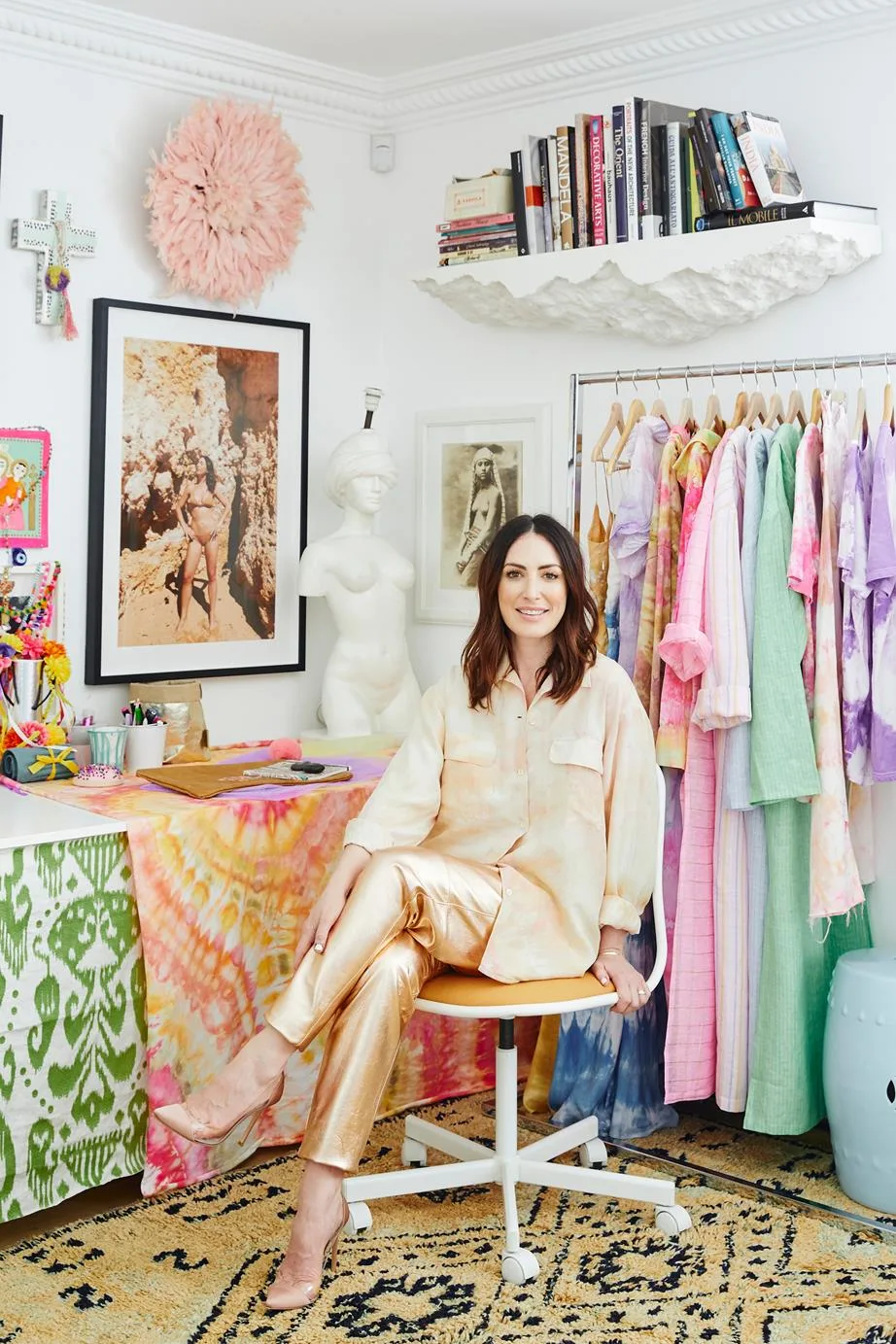 Sarah Leonardi McGrath in her home office studio