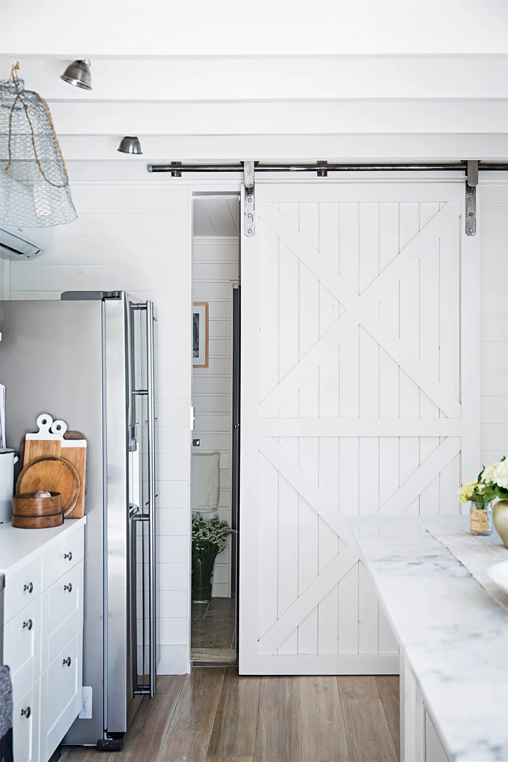 Tara Dennis home kitchen barn door