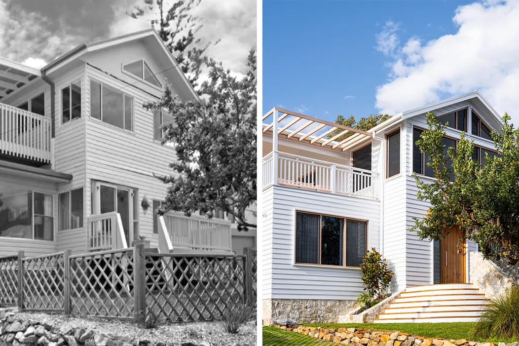 coastal weatherboard home renovation before and after