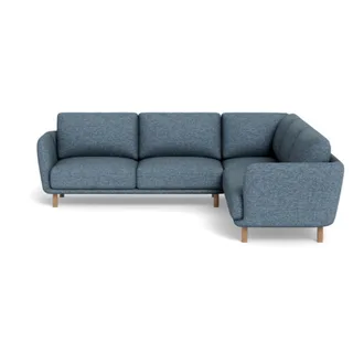 4 seater &lsquo;Cleo&rsquo; fabric modular sofa with natural legs
