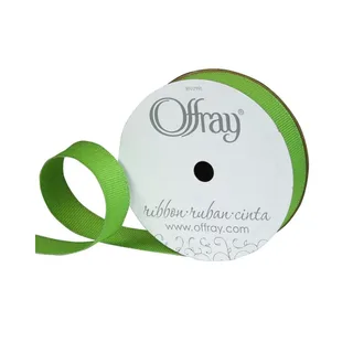 Offray grosgrain ribbon in 9mm, Apple Green