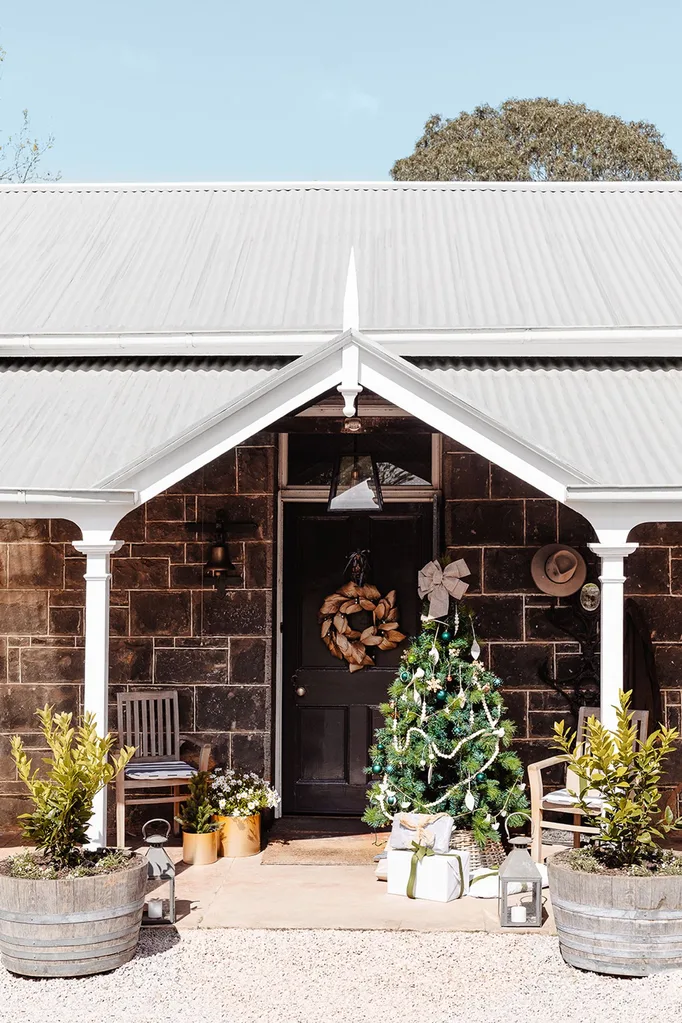 Country homestead Christmas verandah entrance