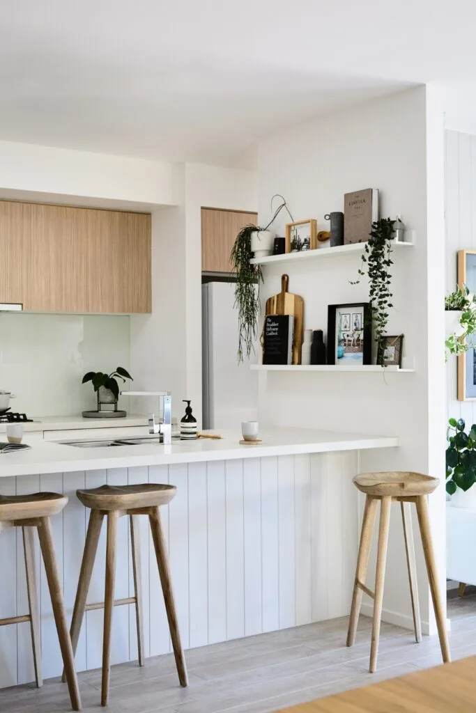 Coastal style white kitchen