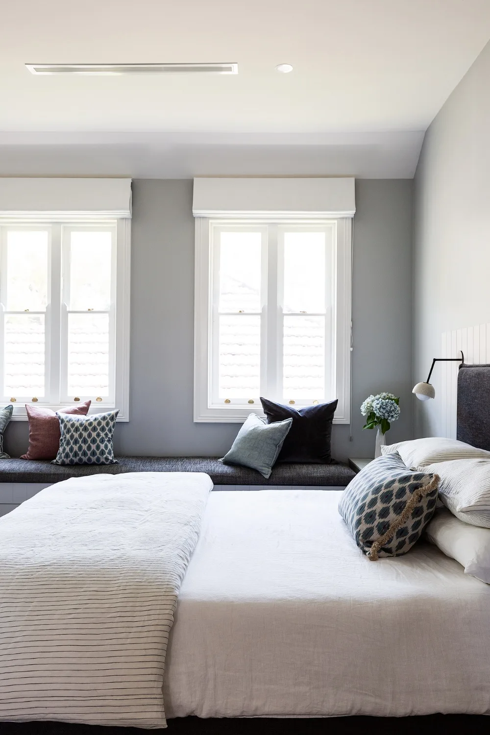 Bedroom painted in Dulux Tranquil Retreat