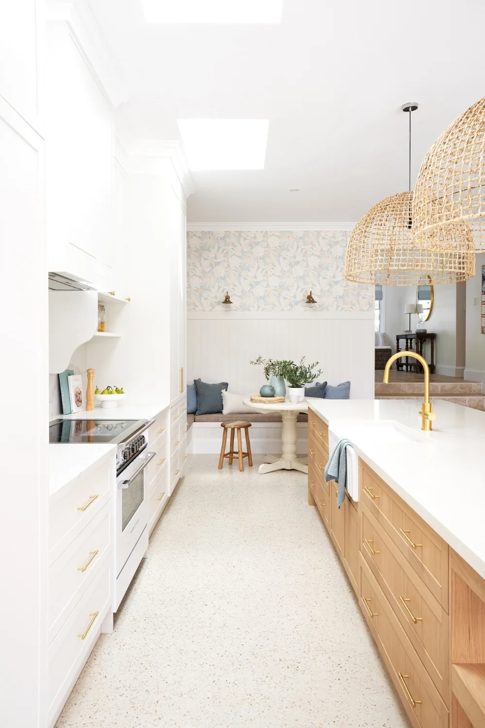 Kitchen painted in Dulux Natural White