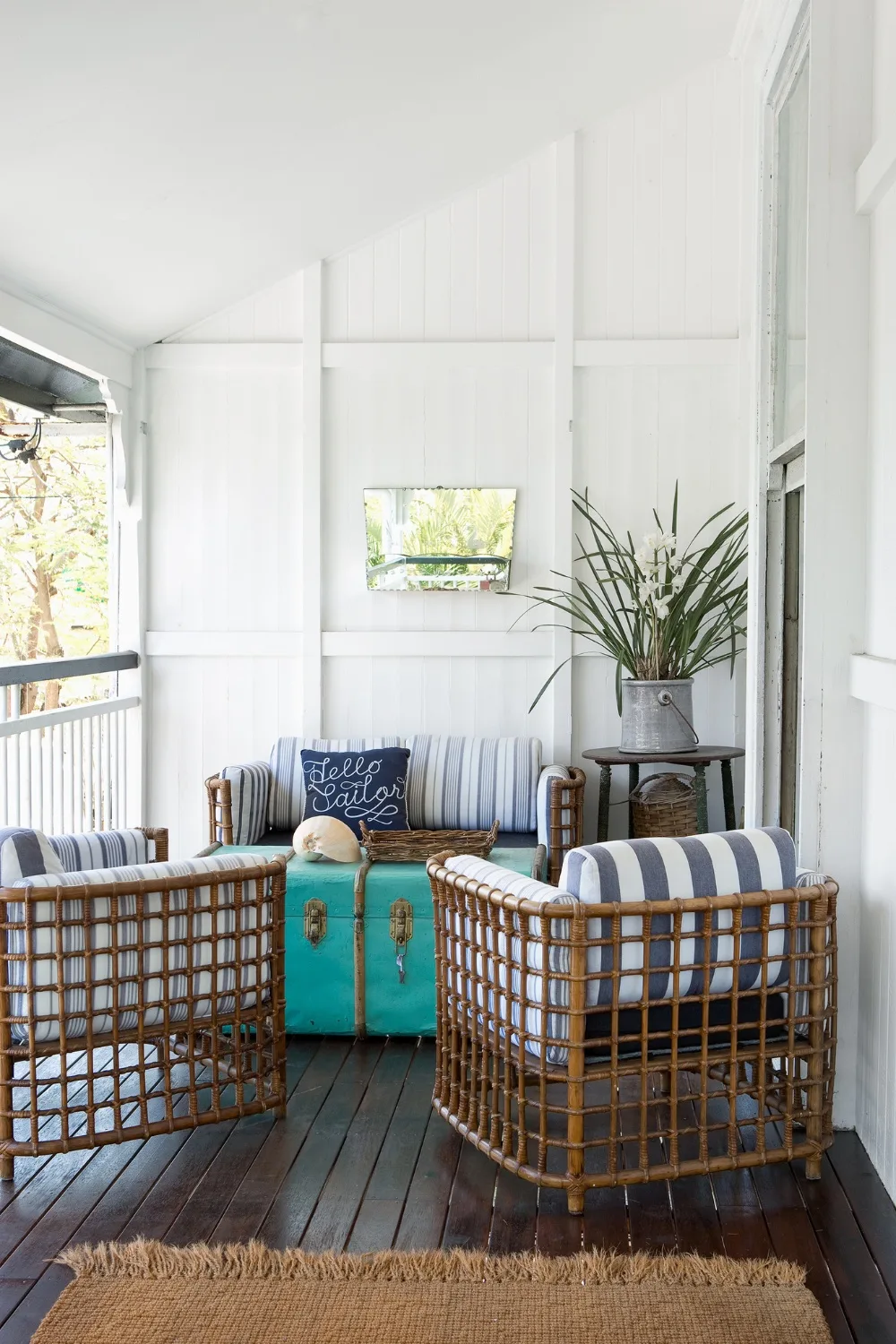 Seating area on verandah of Queenslander