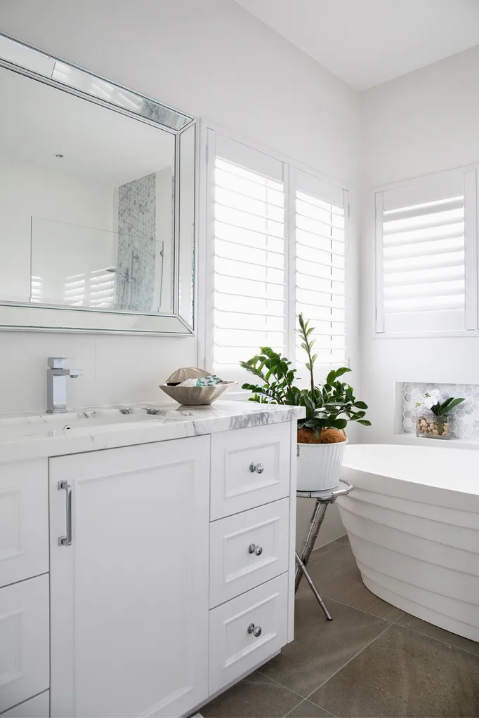 Zanzibar gem in marble bathroom