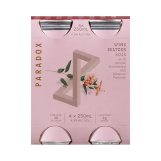 Paradox Rose Wine Seltzer Can 250ml, pack/4