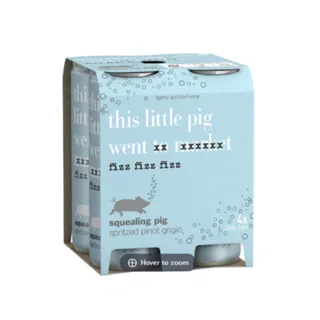 Squealing Pig spritz cans pinot grigio 250m, pack/4