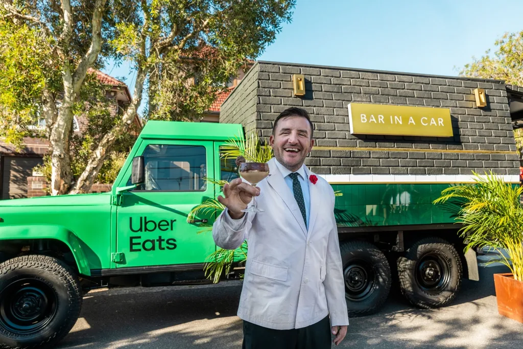 Uber Eats A Bar in a Car