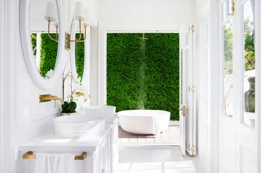 How to create an outdoor bathroom