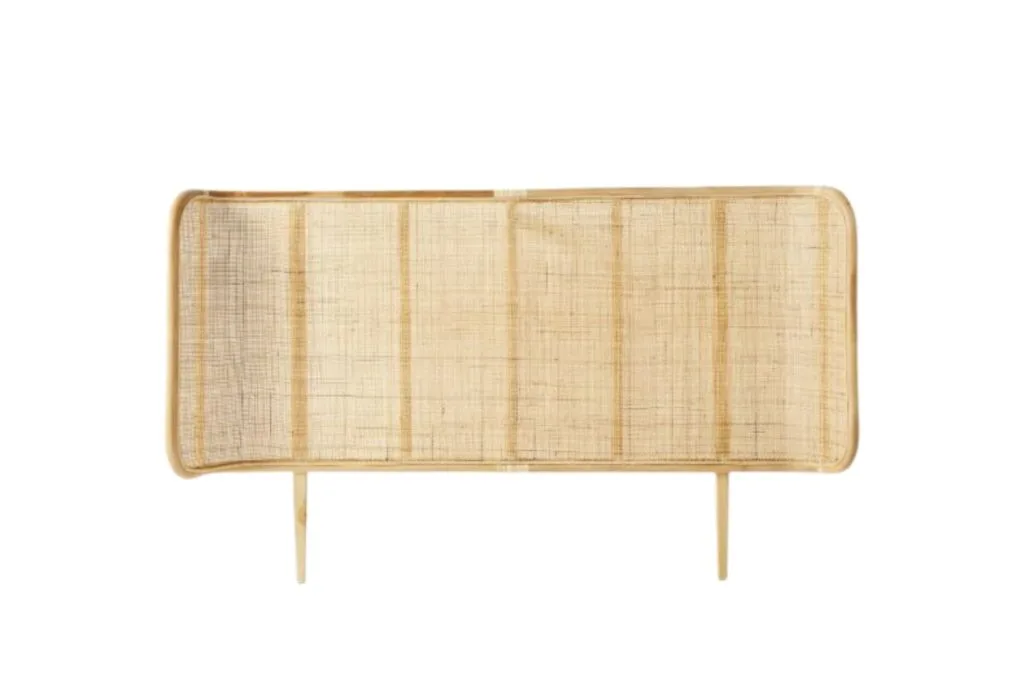 Yamba rattan bedhead with curved sides