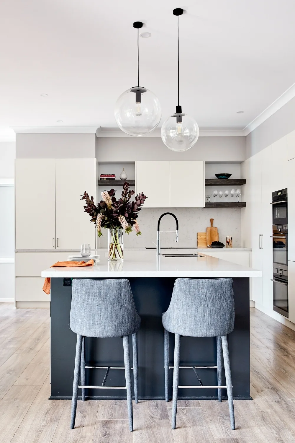 Modern kitchen with gas appliances