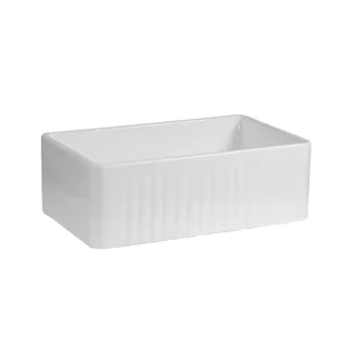 Farmhouse Fluted Fireclay Single Kitchen Sink