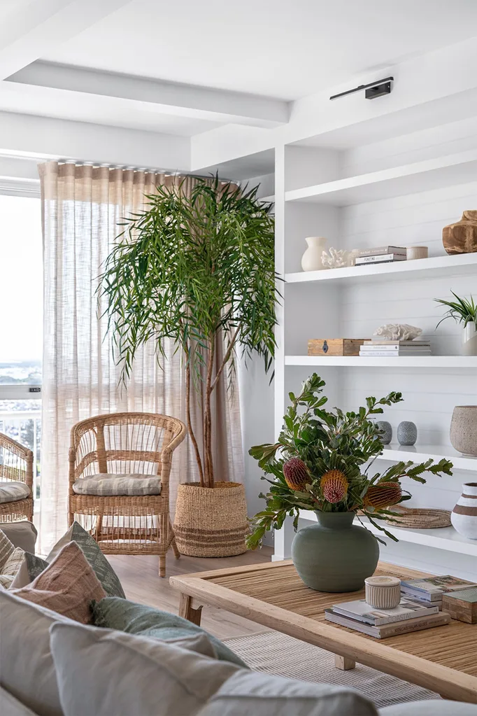 gold-coast-apartment-light-bright-coffeee-table-wicker-chair