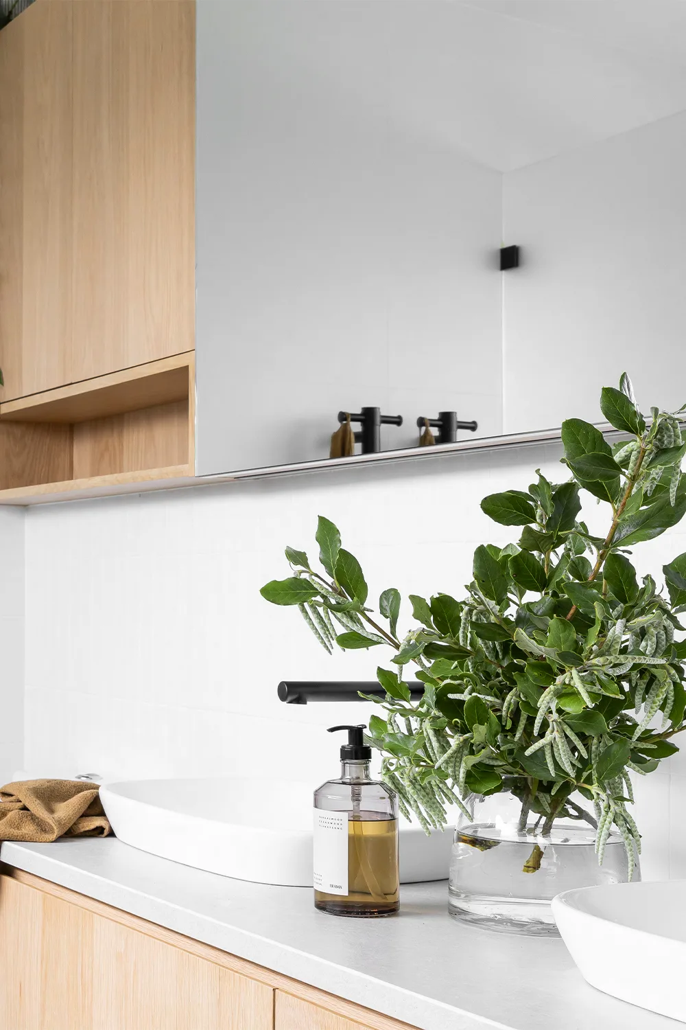 Bathroom with soaps and toiletries