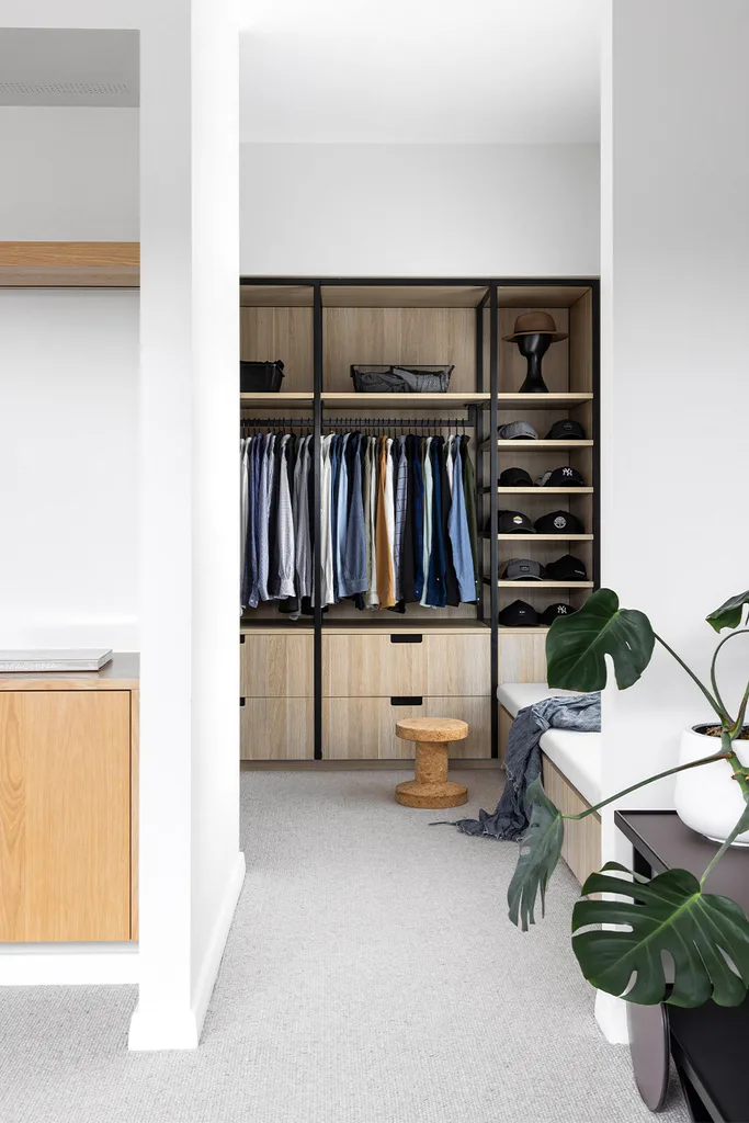 mid-century-modern-black-steel-walk-in-wardrobe