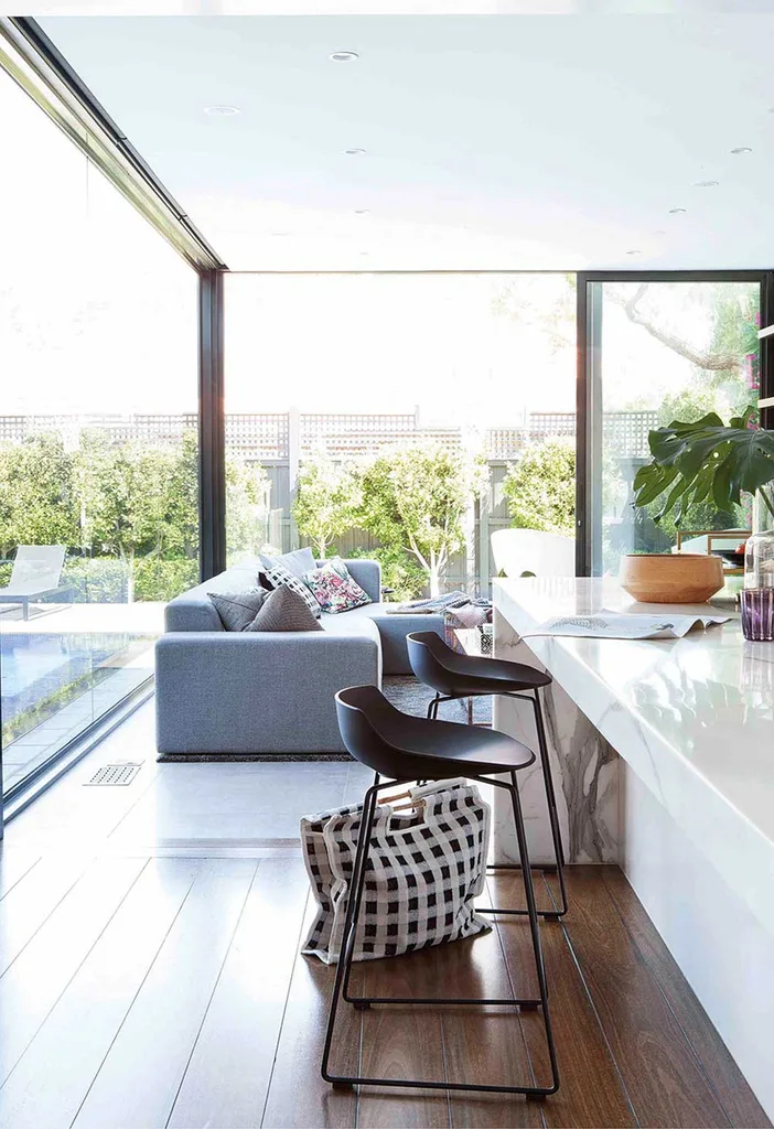 Open plan kitchen and living room