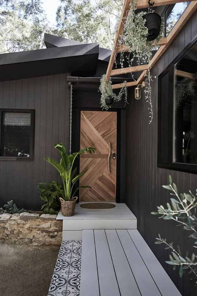 Front door with smart lock