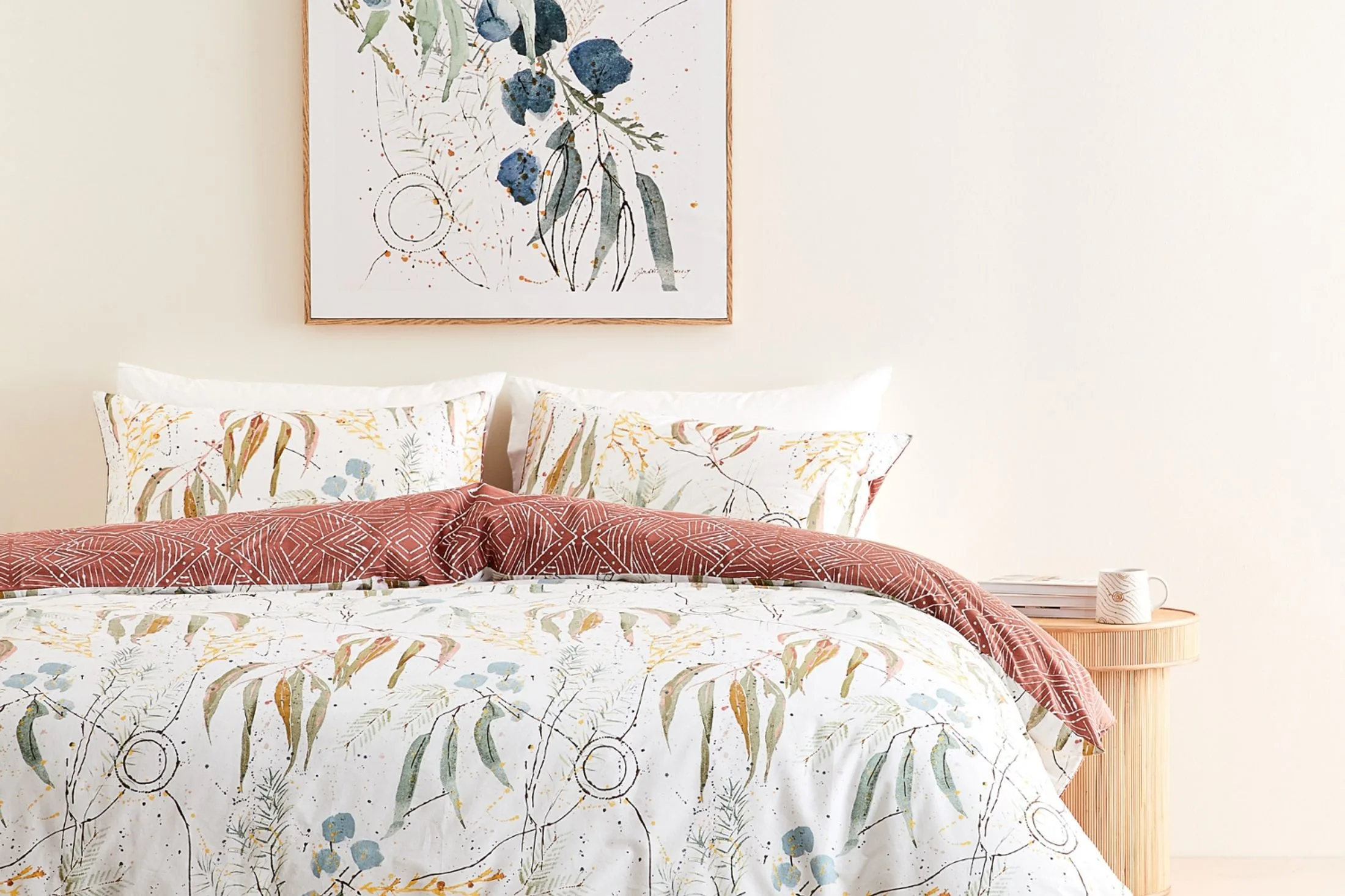 Kmart has collaborated with a First Nations artist to create this homewares range Home Beautiful