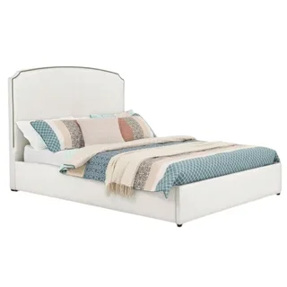 Embassy Australian Made fabric bed in ivory, LivingStyles