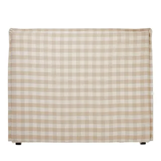 Stockholm natural check bedhead slip cover, Adairs