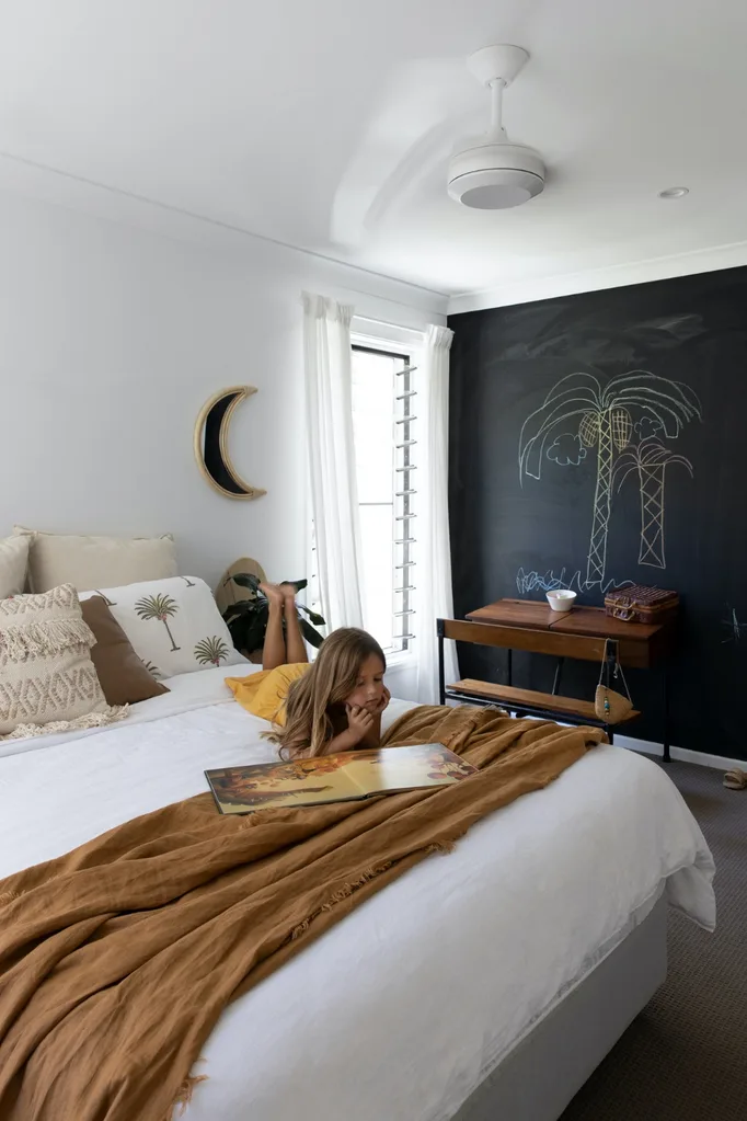 Kids room with chalkboard wall