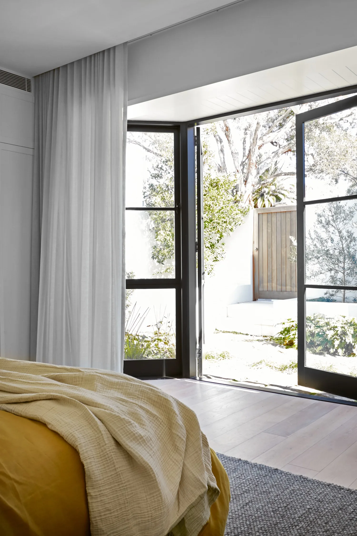 main bedroom with french doors