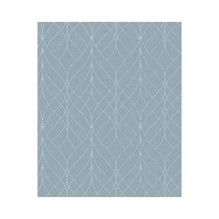 Entrelac&eacute;s Geo in Denim Blue wallpaper