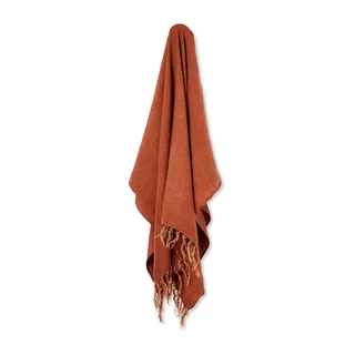 Malmo rust linen throw, Adairs