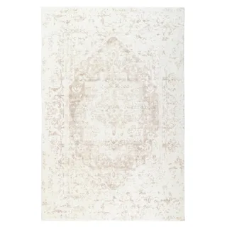 Cabanela Cream and Beige Distressed Washable Rug 230 x 160cm