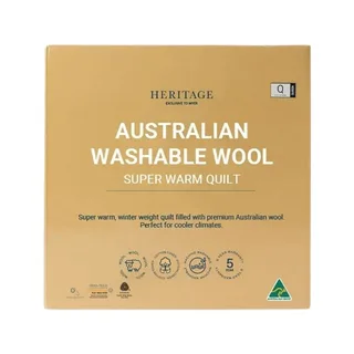 Heritage Australian washable wool warm quilt (Queen), Myer